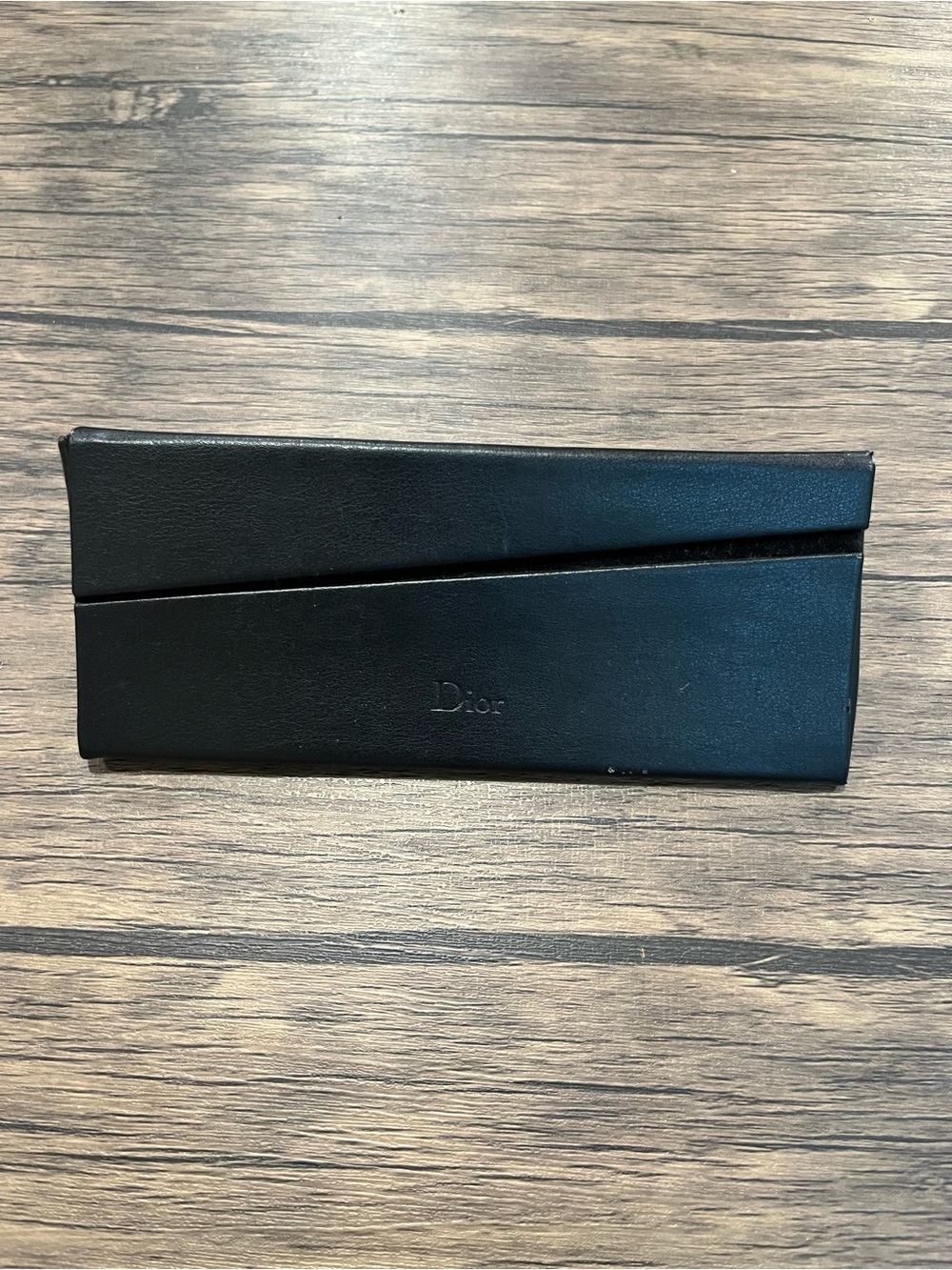 DIOR GLASSES CASE/Authentic Black Magnetic Closure Cleaning Cloth Logo